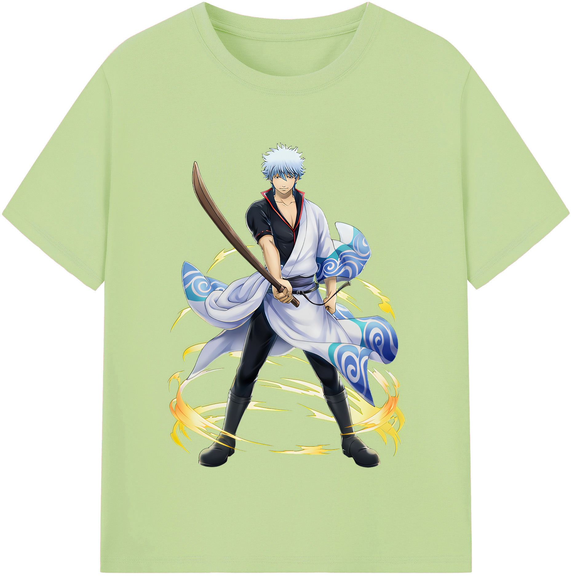 （画像用） ぎんたま 坂田銀時（さかたぎんとき） 神楽 志村新八（しむら しんぱち） GINTAMA Sakata Gintoki Kagura Shimura Shinpachi 綿100％半袖Tシャツ（フロントプリント）